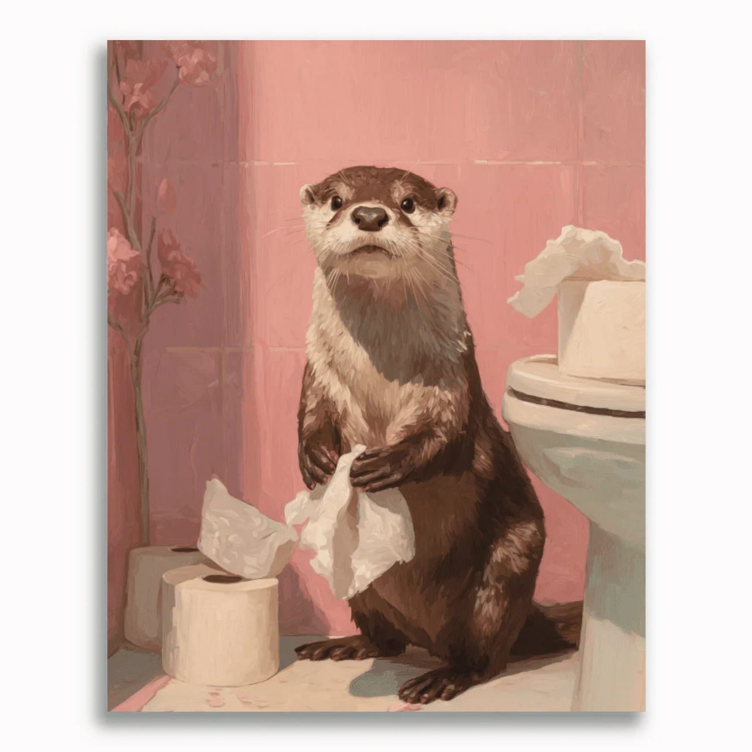 Otter auf WC Motiv