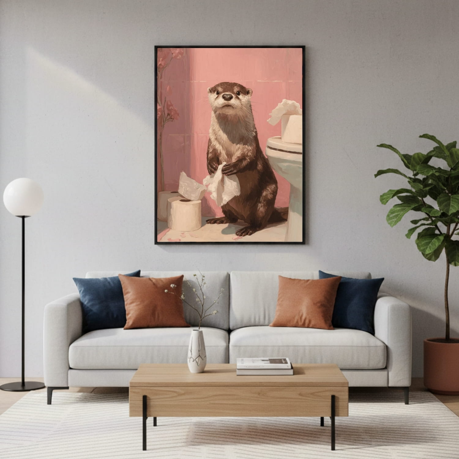 Otter auf WC Motiv